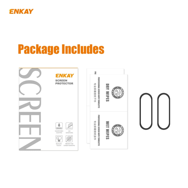 For Xiaomi Mi Band 4 2 PCS ENKAY Hat-Prince 3D Full Screen Soft PC Edge + PMMA HD Screen Protector Film - Screen Protector by ENKAY | Online Shopping South Africa | PMC Jewellery | Buy Now Pay Later Mobicred
