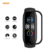 2 PCS For Xiaomi Mi Band 5 ENKAY Hat-Prince 3D Full Screen Soft PC Edge + PMMA HD Screen Protector Film