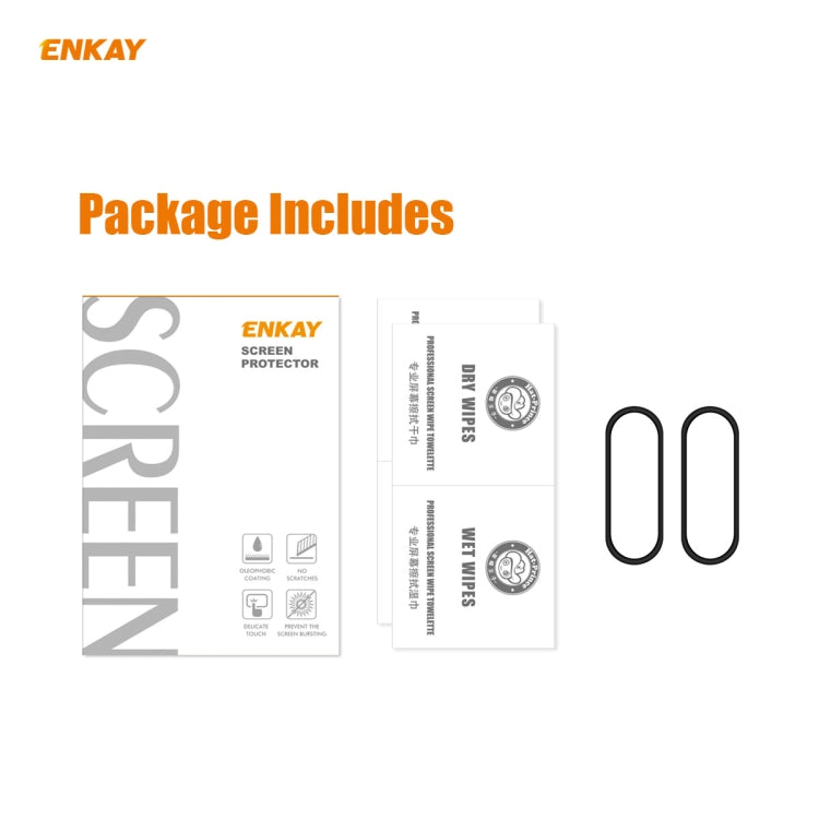 2 PCS For Xiaomi Mi Band 5 ENKAY Hat-Prince 3D Full Screen Soft PC Edge + PMMA HD Screen Protector Film - Screen Protector by ENKAY | Online Shopping South Africa | PMC Jewellery | Buy Now Pay Later Mobicred