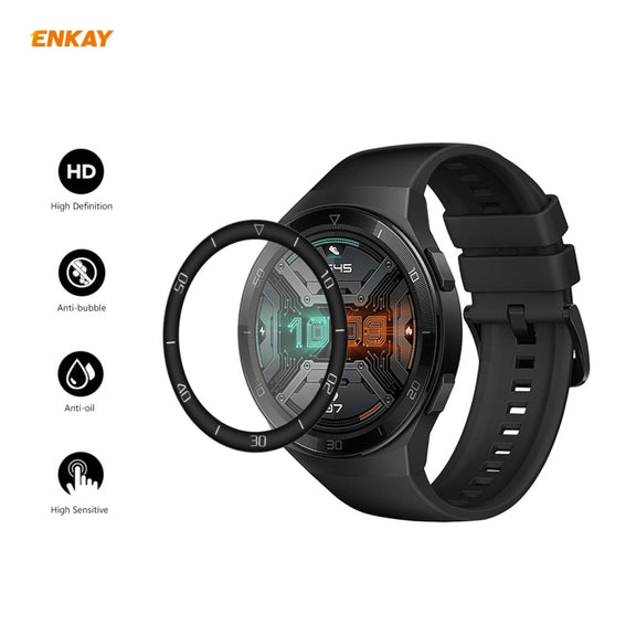 For Huawei Watch GT 2e 46mm ENKAY Hat-Prince 3D Full Screen Soft PC Edge + PMMA HD Screen Protector Film(With Scale)