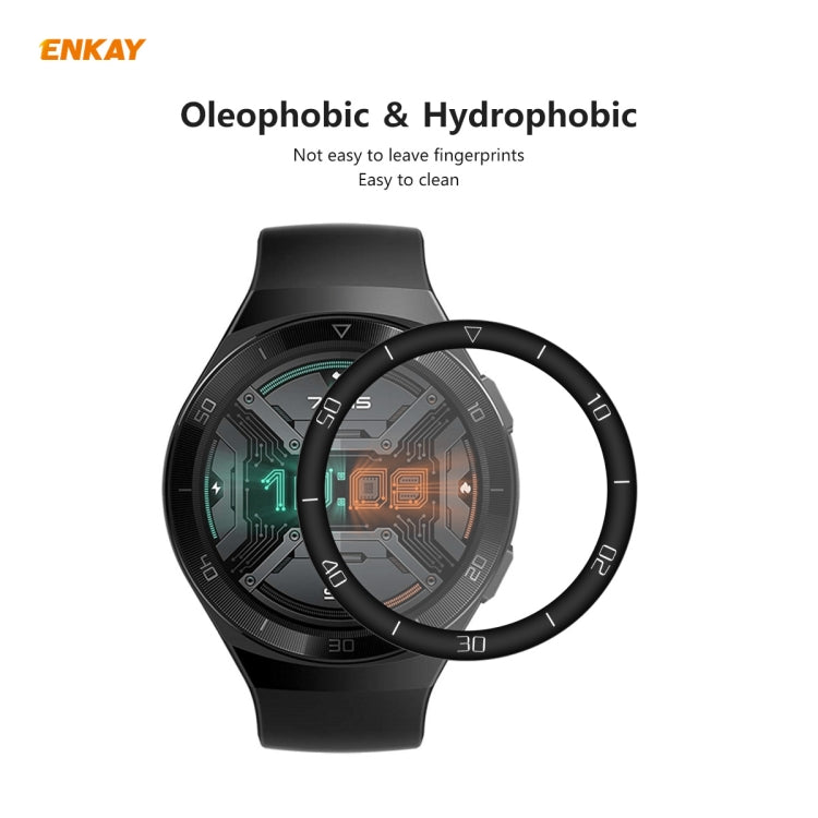 For Huawei Watch GT 2e 46mm ENKAY Hat-Prince 3D Full Screen Soft PC Edge + PMMA HD Screen Protector Film(With Scale)