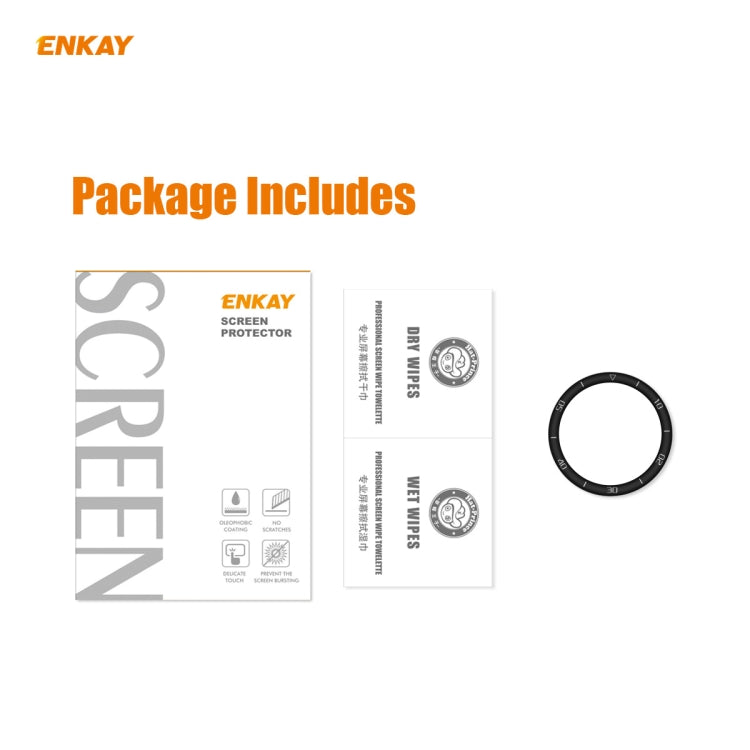 For Huawei Watch GT 2e 46mm ENKAY Hat-Prince 3D Full Screen Soft PC Edge + PMMA HD Screen Protector Film(With Scale)