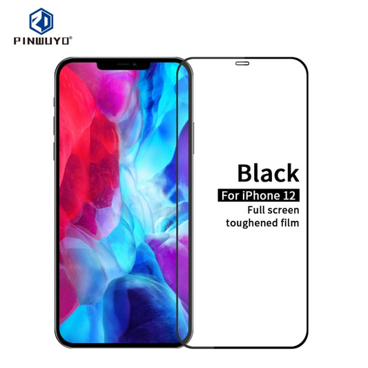 For iPhone 12 mini PINWUYO 9H 2.5D Full Screen Tempered Glass Film(Black) - iPhone 12 mini Tempered Glass by PINWUYO | Online Shopping South Africa | PMC Jewellery | Buy Now Pay Later Mobicred