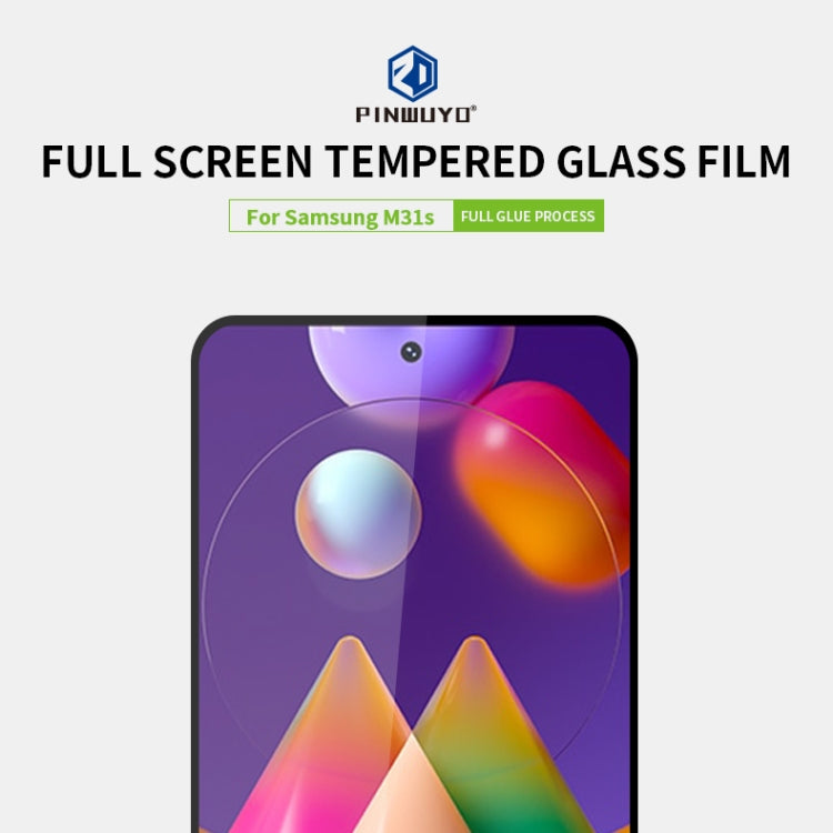 For Samsung Galaxy M31S PINWUYO 9H 2.5D Full Screen Tempered Glass Film(Black)