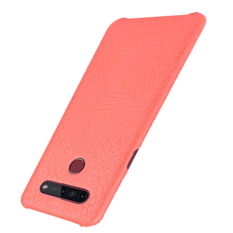 For LG K51S Shockproof Crocodile Texture PC + PU Case(Red) - LG Cases by PMC TechLife | Online Shopping South Africa | PMC TechLife | Buy Now Pay Later Mobicred