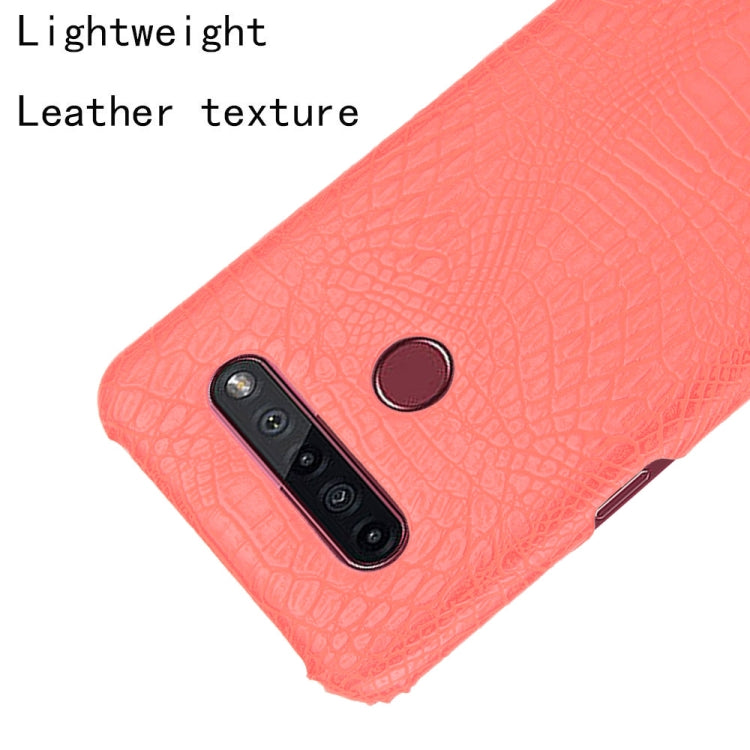 For LG K51S Shockproof Crocodile Texture PC + PU Case(Red) - LG Cases by PMC TechLife | Online Shopping South Africa | PMC TechLife | Buy Now Pay Later Mobicred