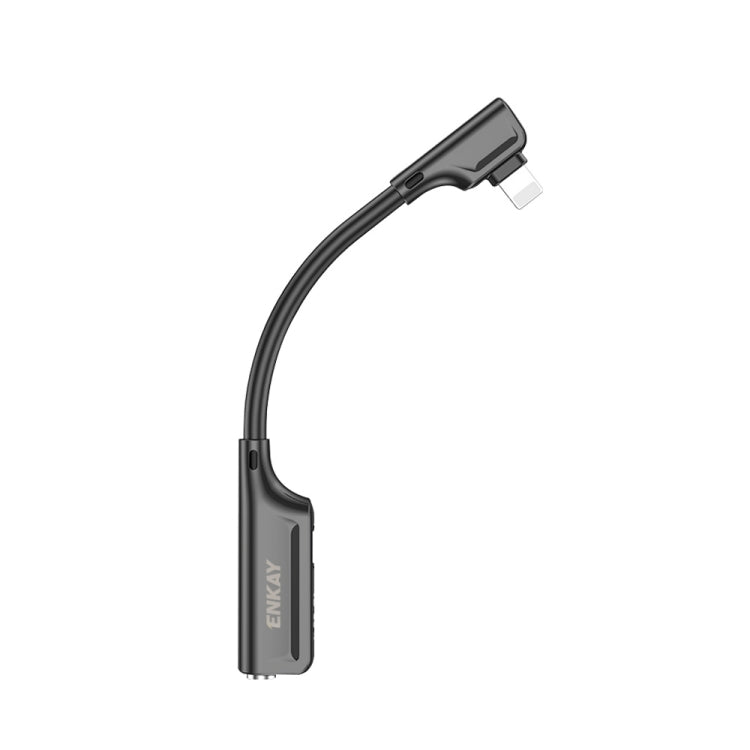 ENKAY ENK-AT103 8 Pin to 3.5mm Audio ��� 8 Pin Charging Interfaces Converter Zinc Alloy Adapter(Dark Grey) - free shipping - PMC TechLife - Order now!