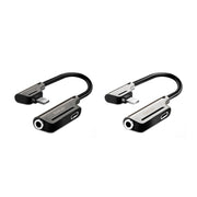 ENKAY ENK-AT103 8 Pin to 3.5mm Audio ��� 8 Pin Charging Interfaces Converter Zinc Alloy Adapter(Dark Grey)