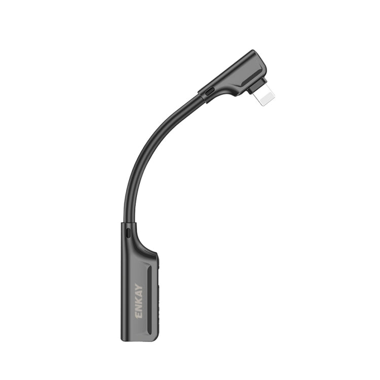 ENKAY ENK-AT102 8 Pin to 8 Pin Charging + 8 Pin Audio Interfaces Charging and Listening to Songs Zinc Alloy Adapter Converter(Dark Grey) - Cable & Splitter by ENKAY | Online Shopping South Africa | PMC TechLife | Buy Now Pay Later Mobicred