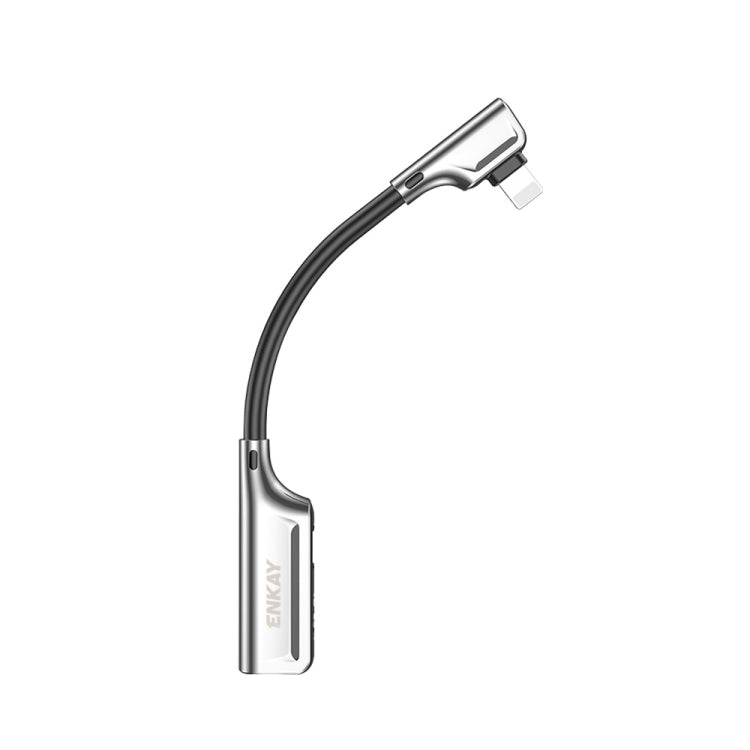 ENKAY ENK-AT102 8 Pin to 8 Pin Charging + 8 Pin Audio Interfaces Charging and Listening to Songs Zinc Alloy Adapter Converter(Silver) - Cable & Splitter by ENKAY | Online Shopping South Africa | PMC TechLife | Buy Now Pay Later Mobicred