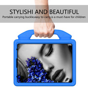 Children EVA Shockproof Tablet Case with Thumb Bracket For iPad Air 2022 / 2020 10.9(Blue)
