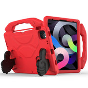 Children EVA Shockproof Tablet Case with Thumb Bracket For iPad Air 2022 / 2020 10.9(Red)