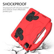 Children EVA Shockproof Tablet Case with Thumb Bracket For iPad Air 2022 / 2020 10.9(Red)