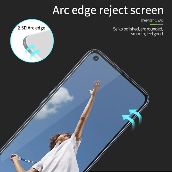 For OPPO A53 (2020) PINWUYO 9H 2.5D Full Screen Tempered Glass Film(Black)