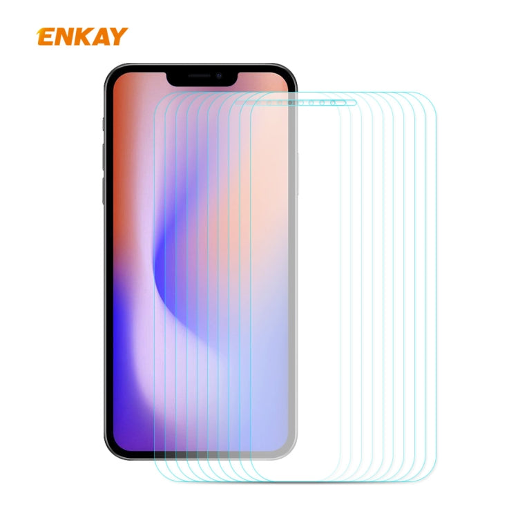 For iPhone 12 / 12 Pro 10pcs ENKAY Hat-Prince 0.26mm 9H 2.5D Curved Edge Explosion-proof Tempered Glass Film - free shipping - PMC TechLife - Order now!