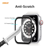 For Apple Watch 6/5/4/SE 40mm ENKAY Hat-Prince 0.2mm 9H Surface Hardness 3D Explosion-proof Aluminum Alloy Edge Full Screen Tempered Glass Screen Film