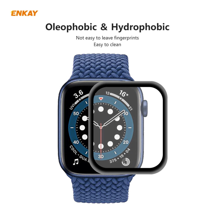 For Apple Watch 6/5/4/SE 40mm 10 PCS ENKAY Hat-Prince 0.2mm 9H Surface Hardness 3D Explosion-proof Aluminum Alloy Edge Full Screen Tempered Glass Screen Film - free shipping - PMC TechLife - Order now!