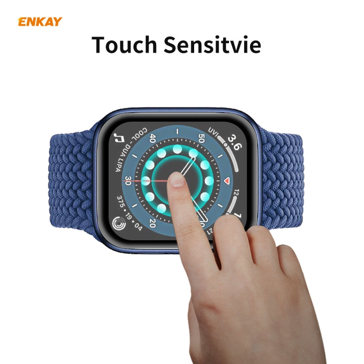 For Apple Watch 6/5/4/SE 44mm 10 PCS ENKAY Hat-Prince 0.2mm 9H Surface Hardness 3D Explosion-proof Aluminum Alloy Edge Full Screen Tempered Glass Screen Film - Watch Cases by ENKAY | Online Shopping South Africa | PMC TechLife | Buy Now Pay Later Mobicred