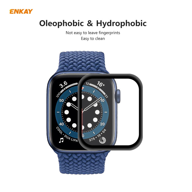 10 PCS For Apple Watch Series 6/5/4/SE 44mm ENKAY Hat-Prince 3D Full Screen PET Curved Hot Bending HD Screen Protector Film(Black) - Watch Cases by ENKAY | Online Shopping South Africa | PMC TechLife | Buy Now Pay Later Mobicred
