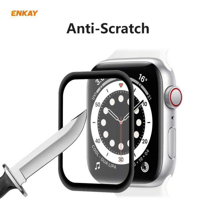 10 PCS For Apple Watch Series 6/5/4/SE 44mm ENKAY Hat-Prince 3D Full Screen PET Curved Hot Bending HD Screen Protector Film(Black) - Watch Cases by ENKAY | Online Shopping South Africa | PMC TechLife | Buy Now Pay Later Mobicred