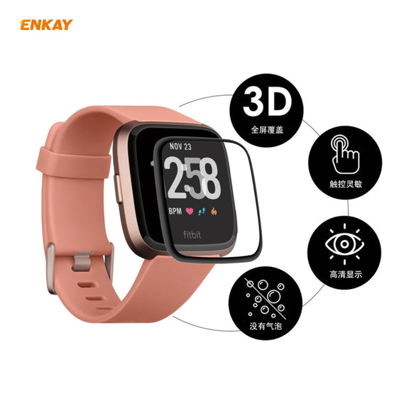 2 PCS For Fitbit Versa 3 / Fitbit Sense ENKAY Hat-Prince 3D Full Screen Soft PC Edge + PMMA HD Screen Protector Film