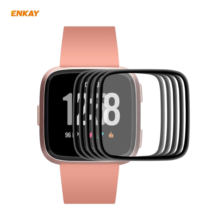5 PCS For Fitbit Versa 3 / Fitbit Sense ENKAY Hat-Prince 3D Full Screen Soft PC Edge + PMMA HD Screen Protector Film - free shipping - PMC Jewellery - Order now!