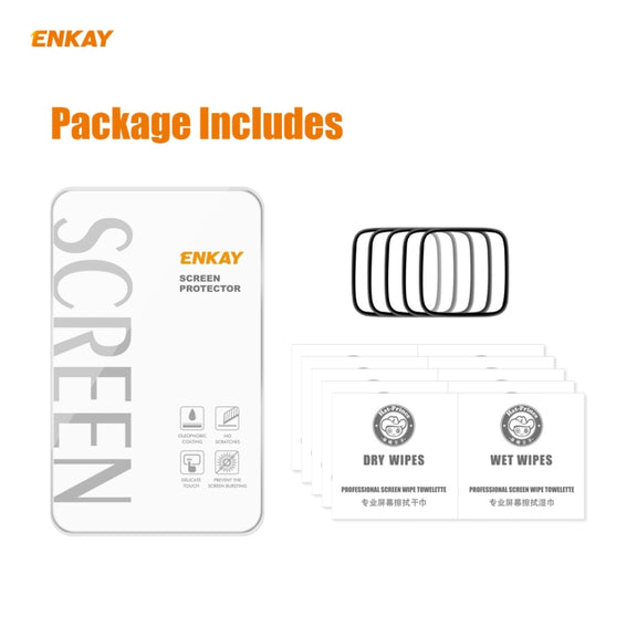 5 PCS For Fitbit Versa 3 / Fitbit Sense ENKAY Hat-Prince 3D Full Screen Soft PC Edge + PMMA HD Screen Protector Film