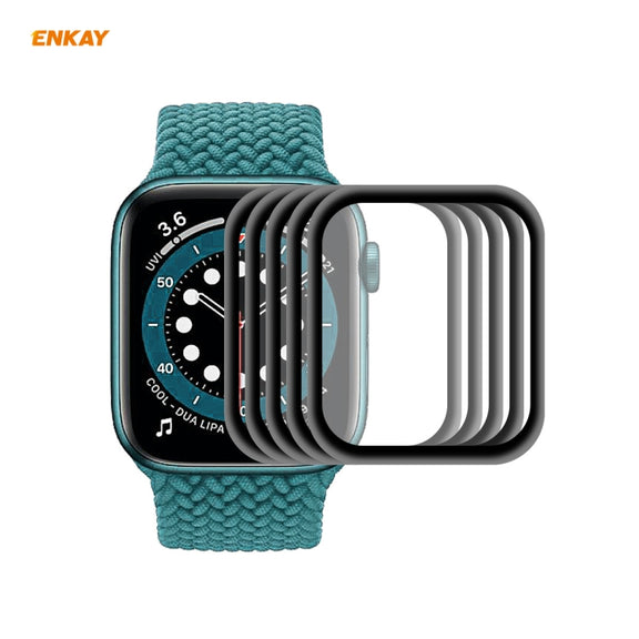 For Apple Watch 6/5/4/SE 40mm 5 PCS ENKAY Hat-Prince 3D Full Screen Soft PC Edge + PMMA HD Screen Protector Film