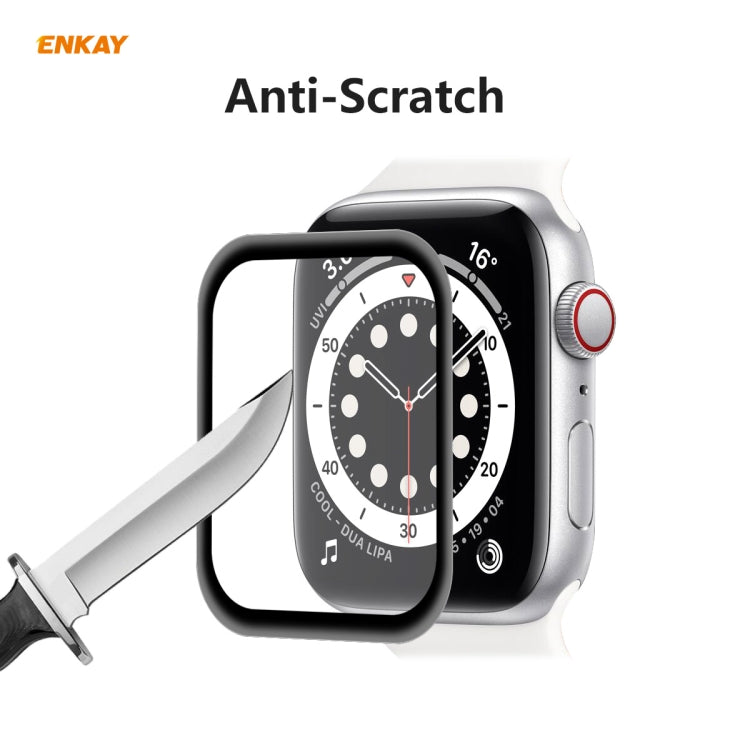 For Apple Watch 6/5/4/SE 44mm 10 PCS ENKAY Hat-Prince 3D Full Screen Soft PC Edge + PMMA HD Screen Protector Film