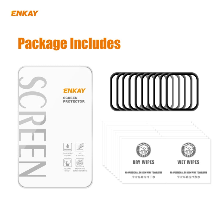 For Apple Watch 6/5/4/SE 40mm 10 PCS ENKAY Hat-Prince 3D Full Screen Soft PC Edge + PMMA HD Screen Protector Film - Watch Cases by ENKAY | Online Shopping South Africa | PMC TechLife | Buy Now Pay Later Mobicred