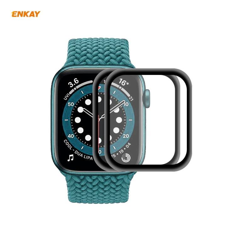 For Apple Watch 6/5/4/SE 40mm 2 PCS ENKAY Hat-Prince 3D Full Screen Soft PC Edge + PMMA HD Screen Protector Film - Watch Cases by ENKAY | Online Shopping South Africa | PMC TechLife | Buy Now Pay Later Mobicred