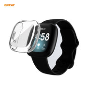 For Fitbit Versa 3 / Fitbit Sense ENKAY Hat-Prince ENK-AC8208 Full Coverage Transparent TPU Soft Case - Watch Cases by ENKAY
