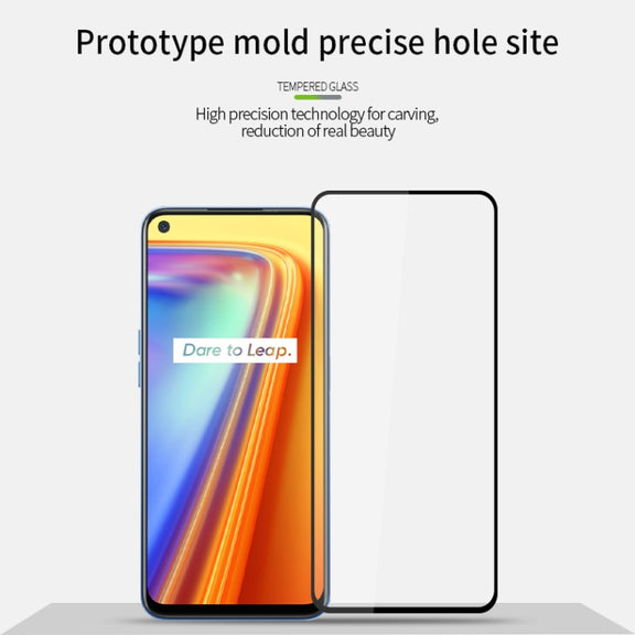 For OPPO Realme7 PINWUYO 9H 2.5D Full Screen Tempered Glass Film(Black)