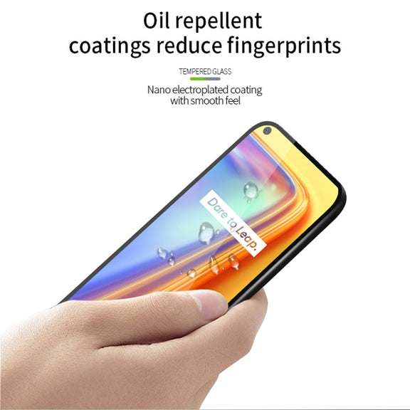 For OPPO Realme7 PINWUYO 9H 2.5D Full Screen Tempered Glass Film(Black)