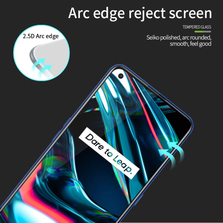 For OPPO Realme7 Pro PINWUYO 9H 2.5D Full Screen Tempered Glass Film(Black) - OPPO Tempered Glass by PINWUYO | Online Shopping South Africa | PMC TechLife | Buy Now Pay Later Mobicred