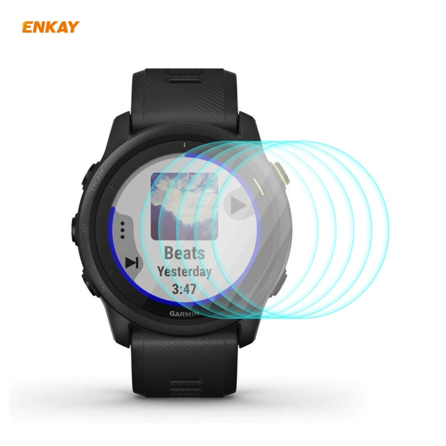 5 PCS Compatible with Garmin Compatible witherunner 745 ENKAY Hat-Prince 0.2mm 9H 2.15D Curved Edge Tempered Glass Film
