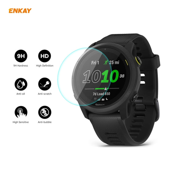 5 PCS Compatible with Garmin Compatible witherunner 745 ENKAY Hat-Prince 0.2mm 9H 2.15D Curved Edge Tempered Glass Film