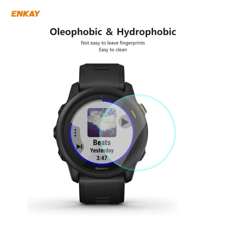 5 PCS Compatible with Garmin Compatible witherunner 745 ENKAY Hat-Prince 0.2mm 9H 2.15D Curved Edge Tempered Glass Film