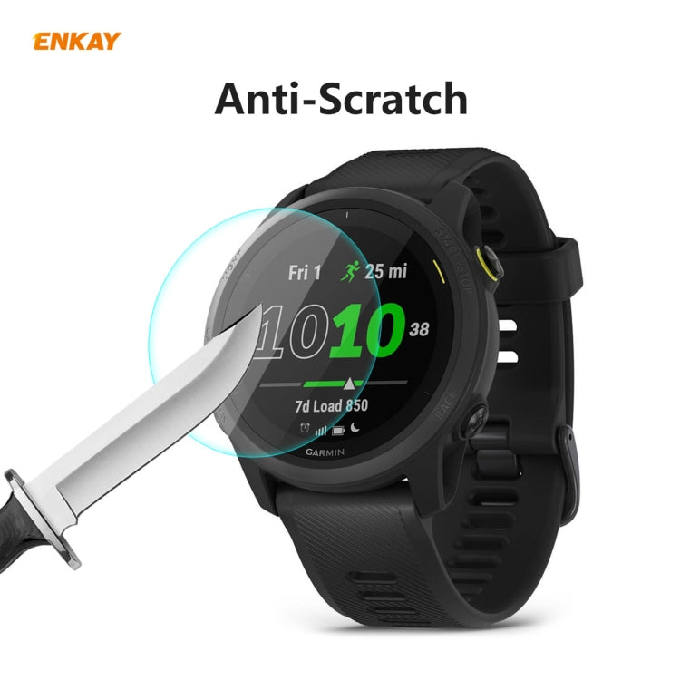 5 PCS Compatible with Garmin Compatible witherunner 745 ENKAY Hat-Prince 0.2mm 9H 2.15D Curved Edge Tempered Glass Film