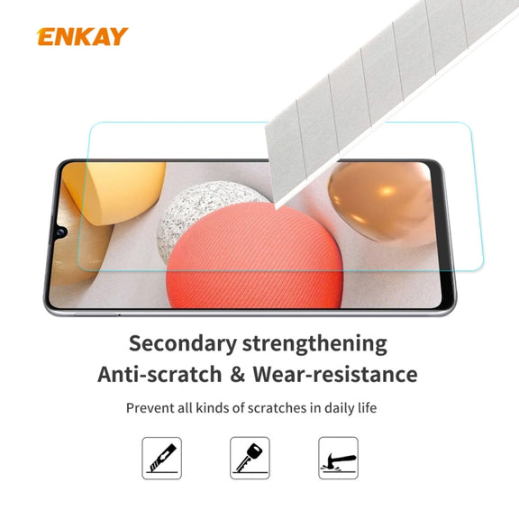 For Samsung Galaxy A42 5G ENKAY Hat-Prince 0.26mm 9H 2.5D Curved Edge Tempered Glass Film