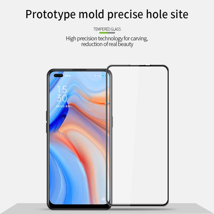 For OPPO Reno4 Z PINWUYO 9H 3D Curved Full Screen Explosion-proof Tempered Glass Film(Black)