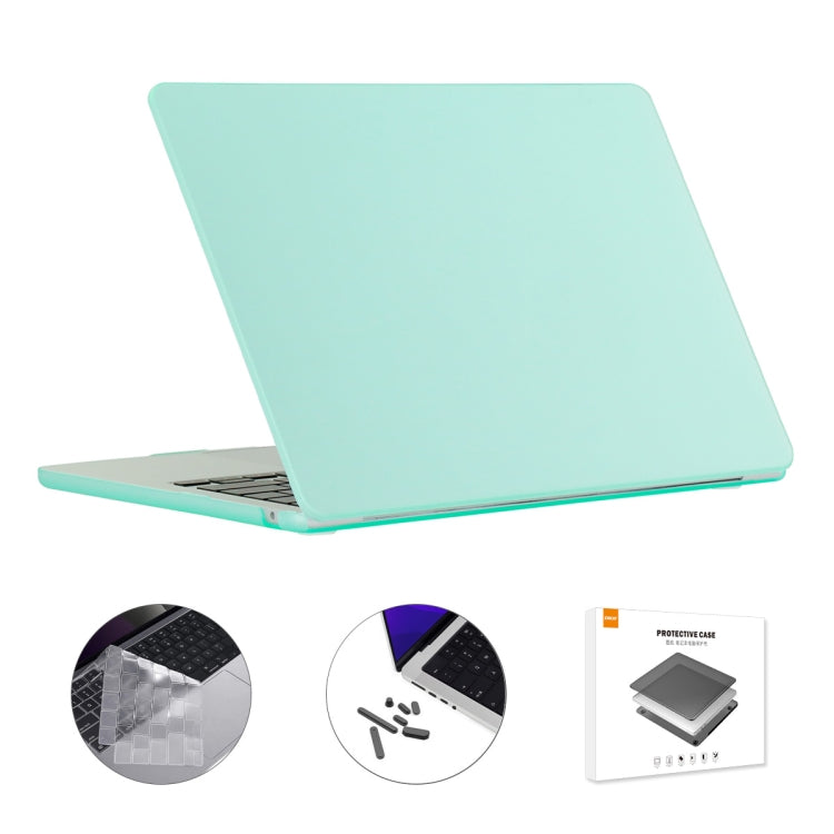 For MacBook Air 13.6 2022 A2681 EU Version ENKAY 3 in 1 Matte Laptop Case with TPU Keyboard Film / Anti-dust Plugs (Green) - MacBook Air Cases by ENKAY | Online Shopping South Africa | PMC TechLife