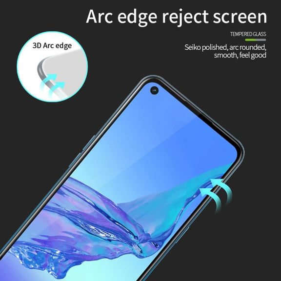 For OPPO A32 / A33 / A53 (2020) PINWUYO 9H 3D Curved Full Screen Explosion-proof Tempered Glass Film(Black)