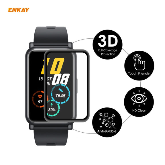 5 PCS For Huawei Honor Watch ES ENKAY Hat-Prince 3D Full Screen Soft PC Edge + PMMA HD Screen Protector Film