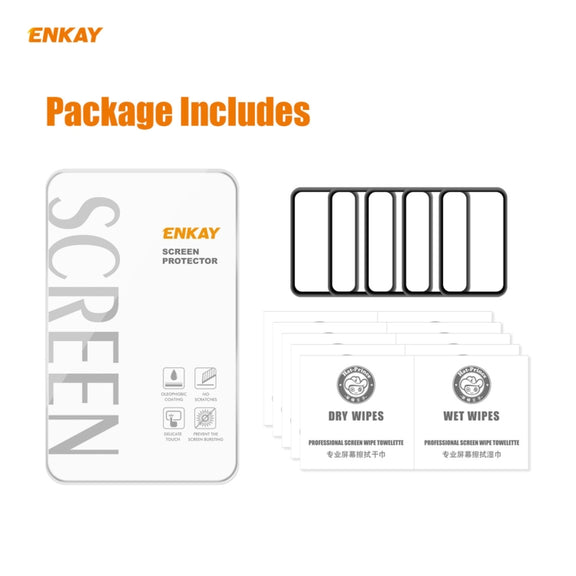 5 PCS For Huawei Honor Watch ES ENKAY Hat-Prince 3D Full Screen Soft PC Edge + PMMA HD Screen Protector Film