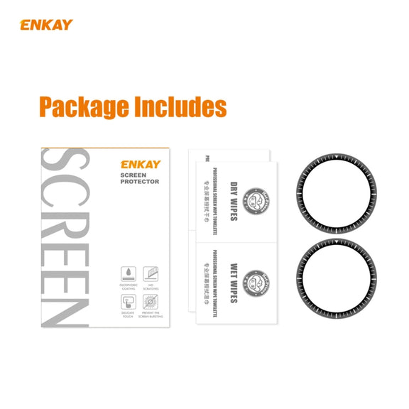 2 PCS For Amazfit GTR 2 ENKAY Hat-Prince 3D Full Screen Soft PC Edge + PMMA HD Screen Protector Film