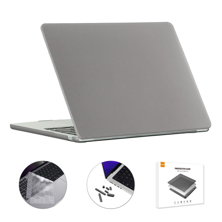For MacBook Air 13.6 2022/2024 A2681 M2 / A3113 M3 US Version ENKAY 3 in 1 Matte Laptop Case with TPU Keyboard Film / Anti-dust Plugs (Grey) - free shipping - PMC TechLife - Order now!