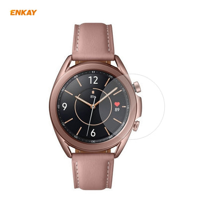 For Samsung Galaxy Watch3 41mm 2 PCS ENKAY Hat-Prince Clear HD PET Screen Protector Film - Screen Protector by ENKAY | Online Shopping South Africa | PMC Jewellery | Buy Now Pay Later Mobicred