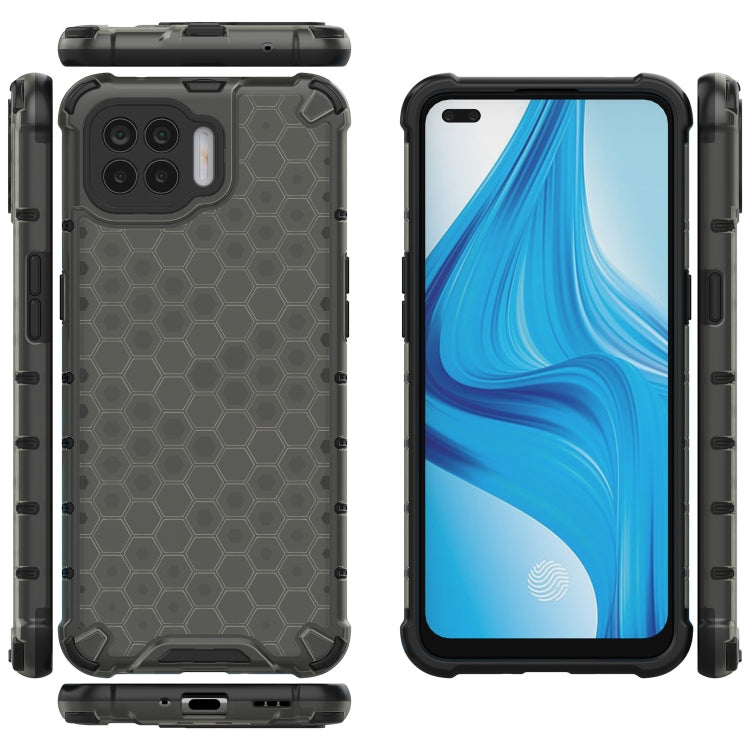 For OPPO A73 Shockproof Honeycomb PC + TPU Case(Grey) - OPPO Cases by PMC TechLife | Online Shopping South Africa | PMC TechLife | Buy Now Pay Later Mobicred