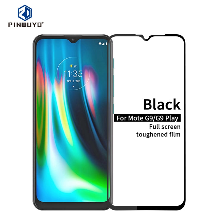 For Motorola Moto G9 / G9 Play PINWUYO 9H 2.5D Full Screen Tempered Glass Film(Black) - free shipping - PMC TechLife - Order now!
